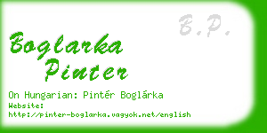 boglarka pinter business card